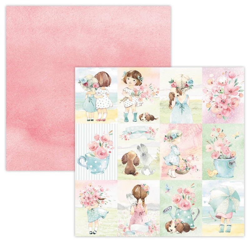 Sl Paperset Background Paper Little Blossom 304,8X304,8X3mm 12 Sh Nr.04