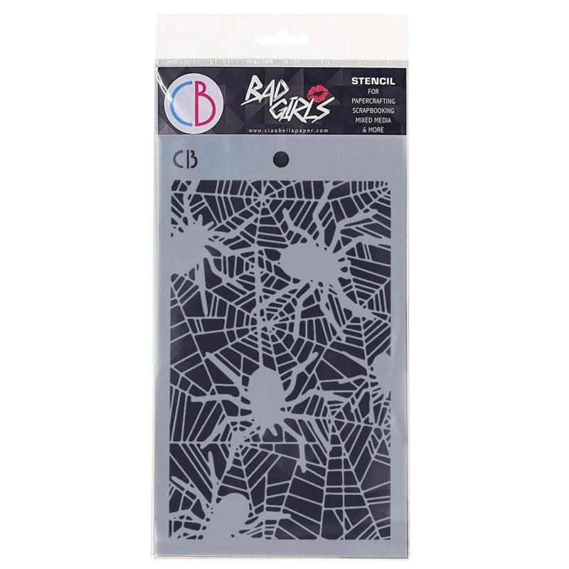 Ciao Bella Texture Stencil 5"X8" Spiders