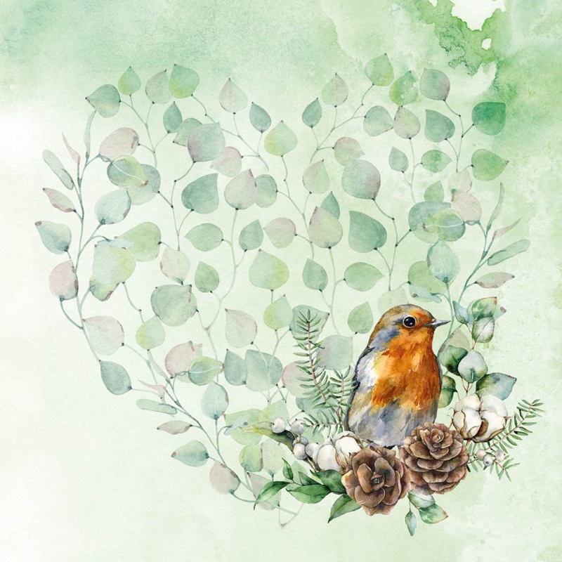 Sl Paper Pad Greens Winter Garden 152,4X152,4X9mm 36 Sh Nr. 24