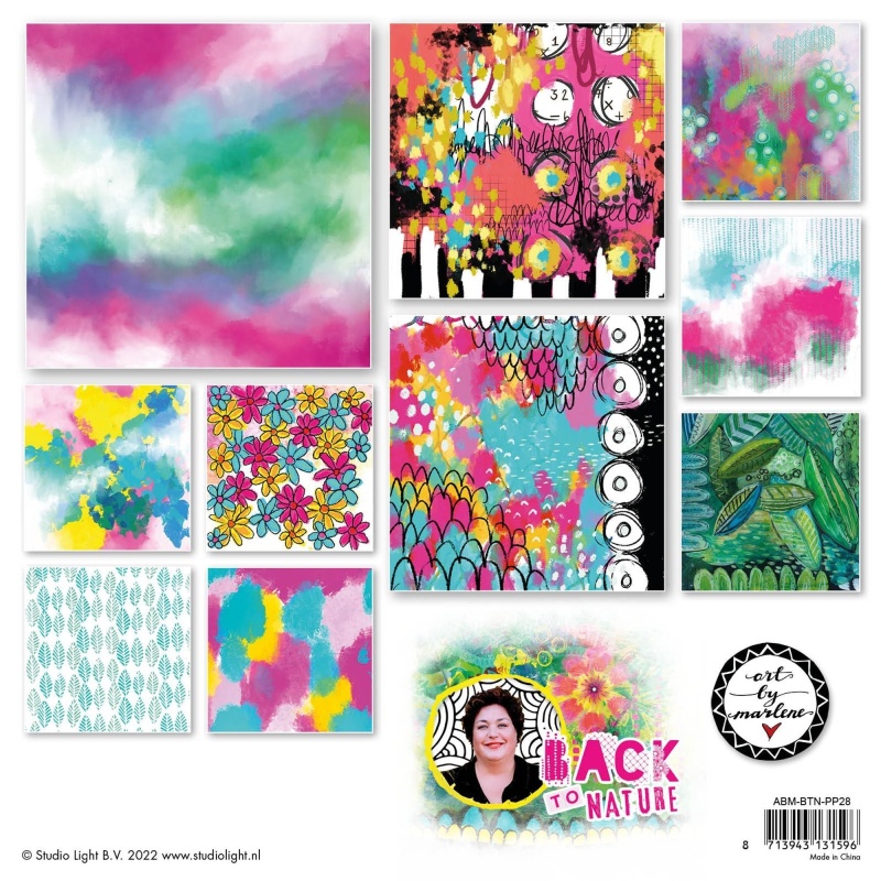 Abm Paper Pad Arty Back To Nature 203,2X203,2X9mm 20 Sh Nr.28