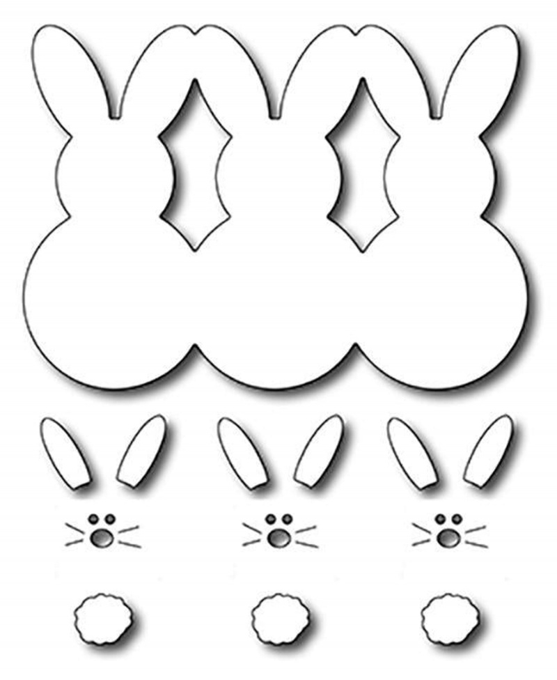 Frantic Stamper Precision Die - Marshmallow Bunnies