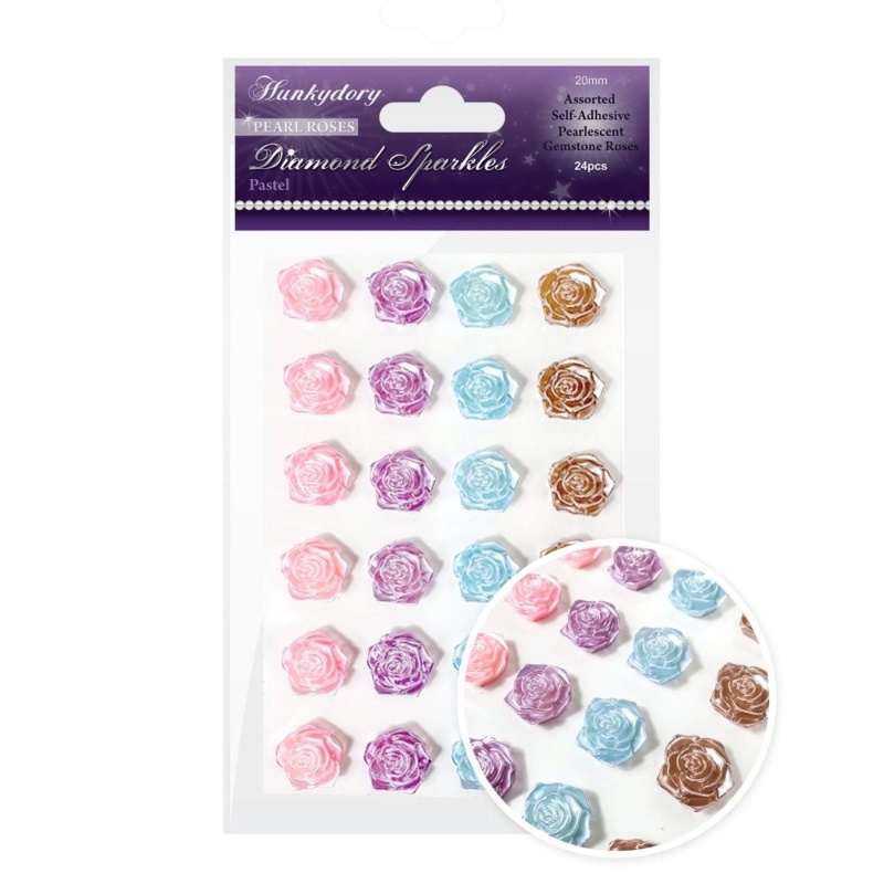 Diamond Sparkles Gemstones - Pearl Roses - Pastel Colours