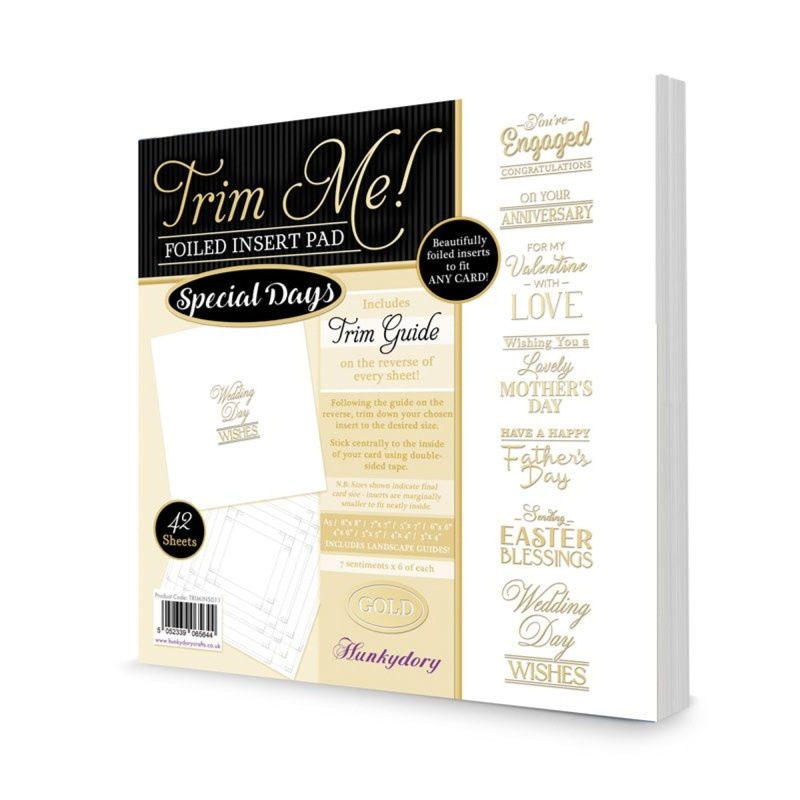 Trim Me! Foiled Insert Pad - Special Days Gold