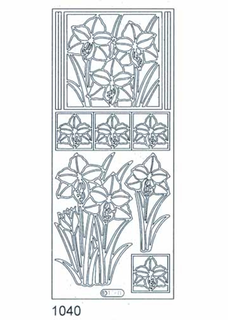 Deco Stickers - Lilies Silver