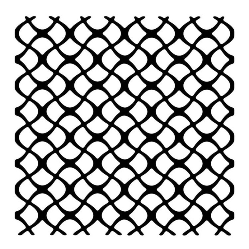 Woodware 6" X 6" Stencil Scaly Mesh