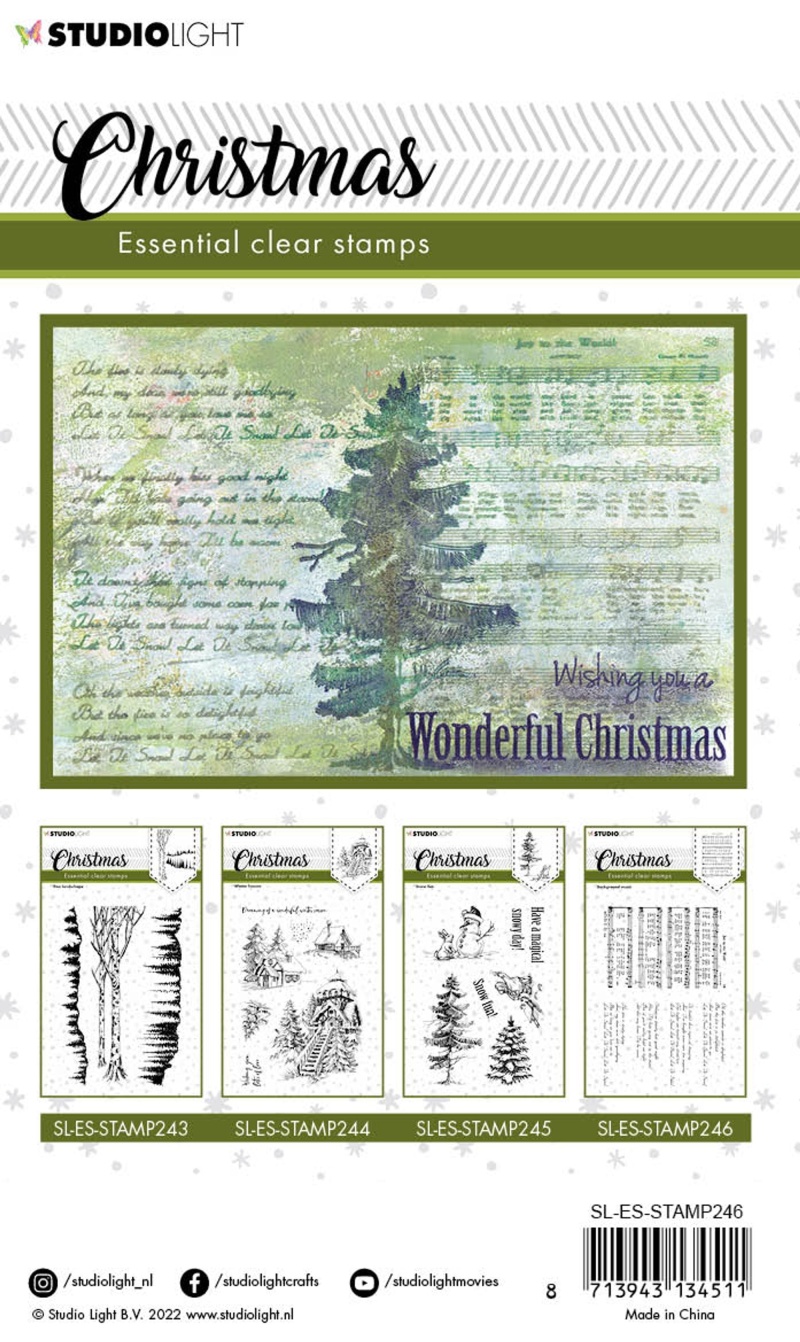 Sl Clear Stamp Christmas Background Music Essentials 105X148x3mm 2 Pc Nr.246