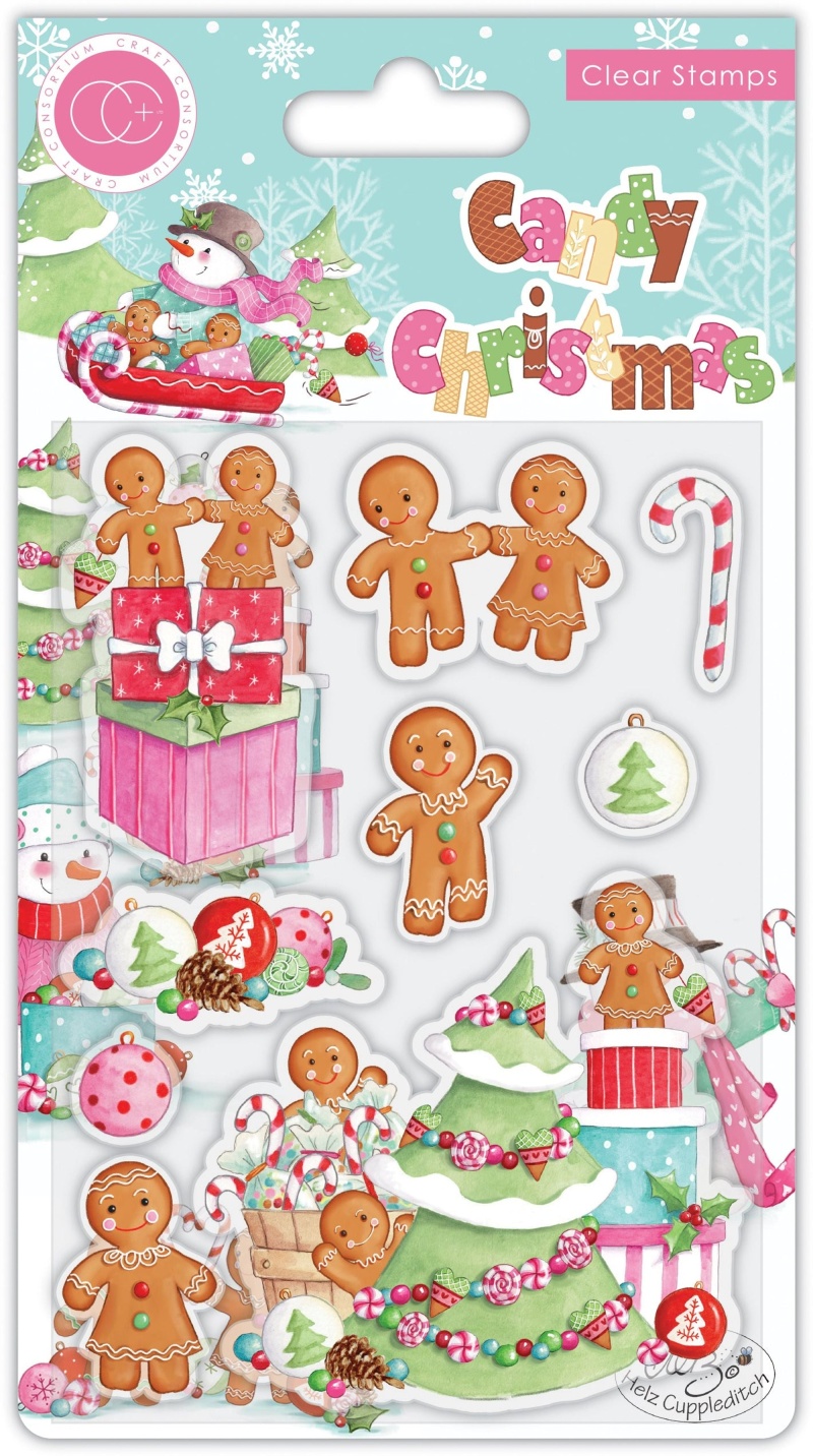 Craft Consortium Candy Christmas - Stamp Set - Decorate