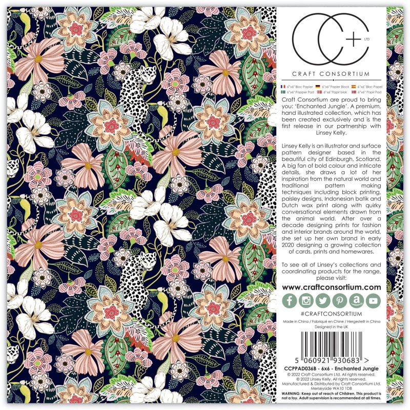 Craft Consortium Enchanted Jungle - 6X6 Paper Pad