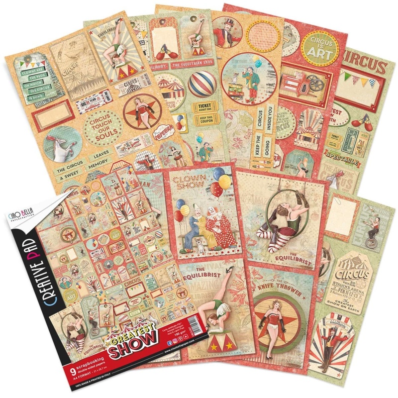 Ciao Bella The Greatest Show Creative Pad A4 9/Pkg