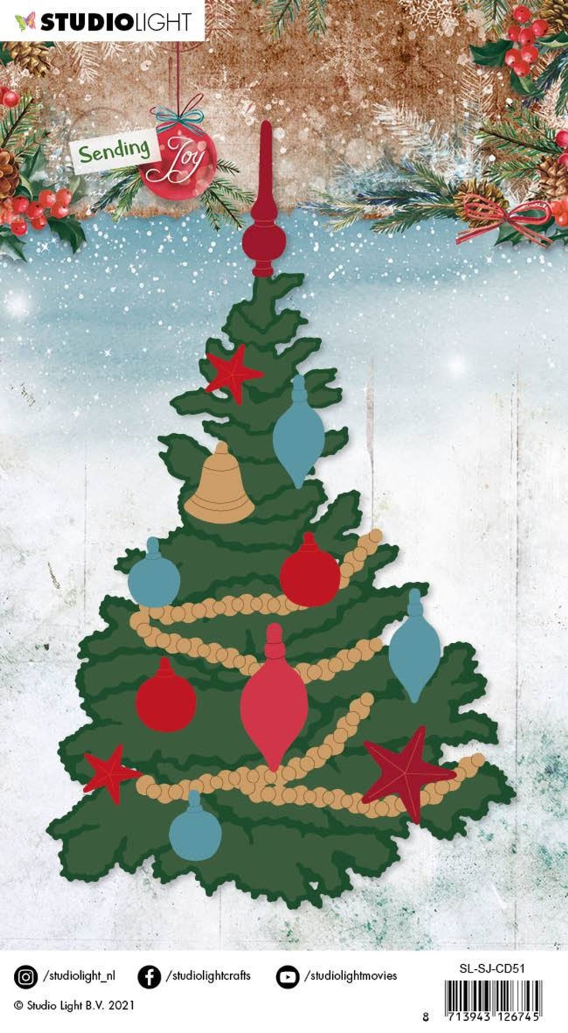 Sl Cutting Die Build A Christmas Tree Sending Joy 95X145mm Nr.51