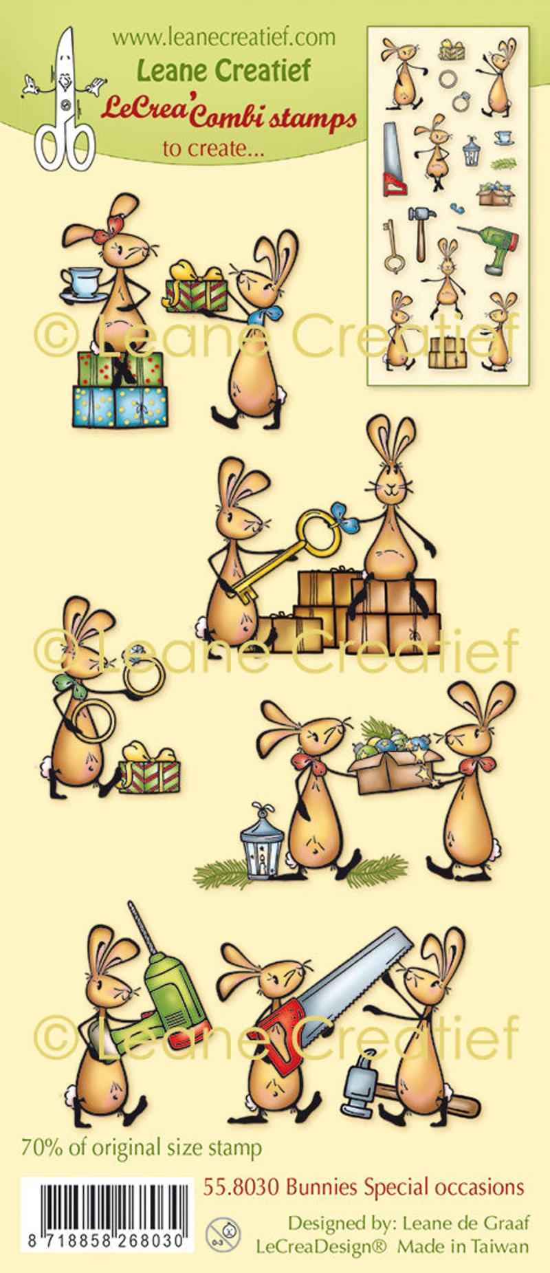 Lecreadesign Combi Clear Stamp Bunnies Special Occasions