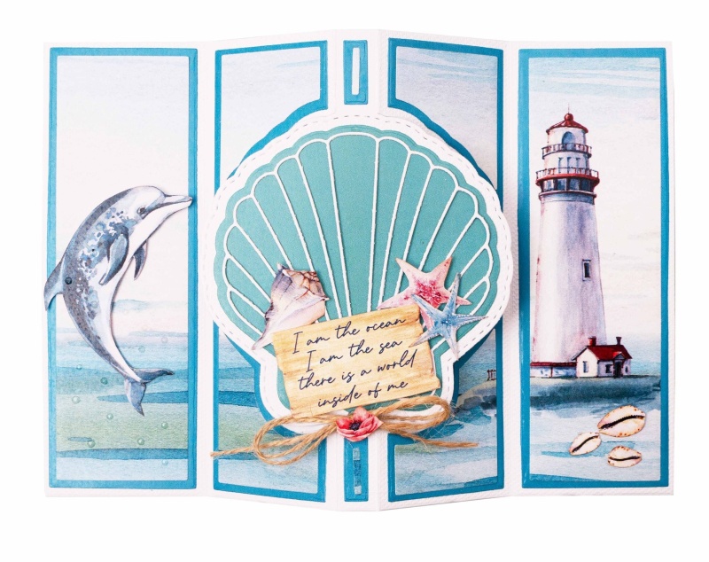 Sl Cutting Die Shell Card Shape Take Me To The Ocean 140X200x1mm 19 Pc Nr.231