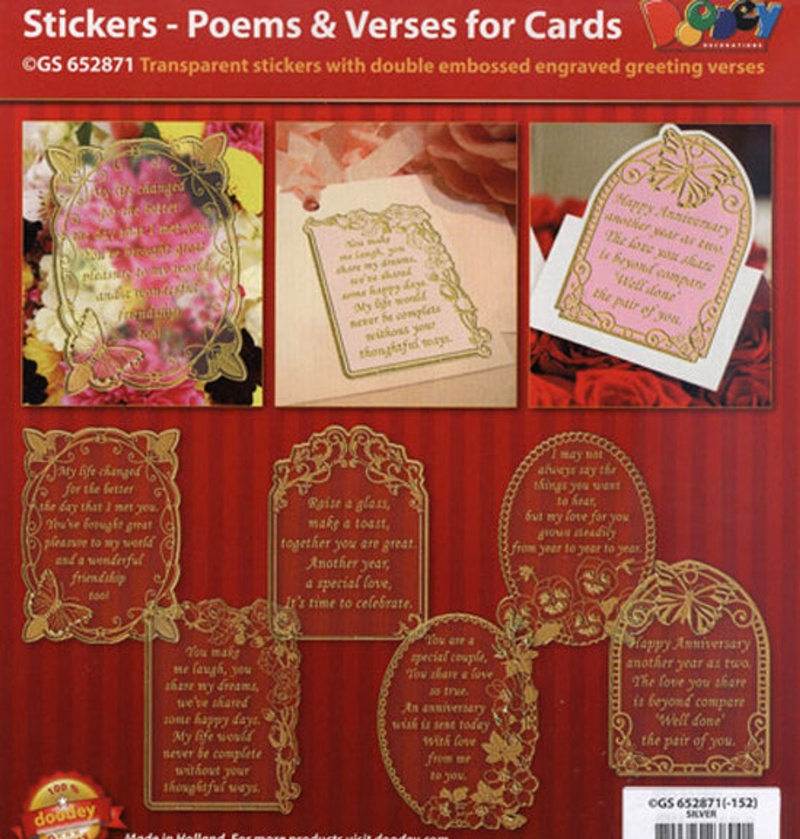 Heartfelt Poems And Verses - Gold/Silver Transparent Gold