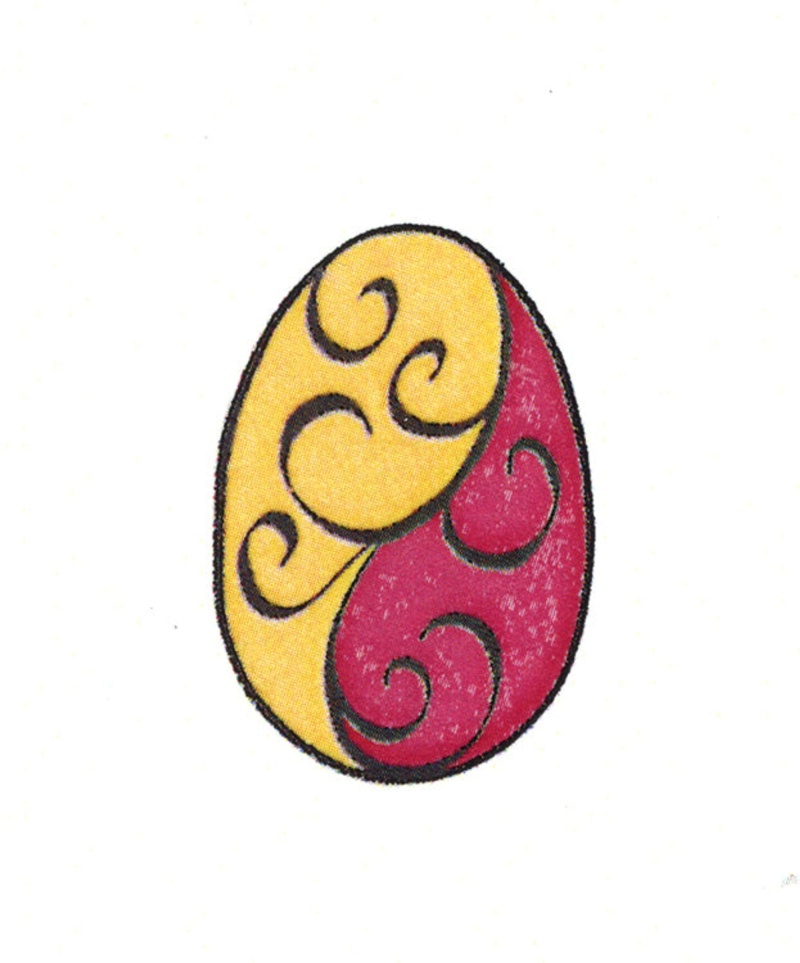 Frog's Whiskers Ink Stamp - Flourish Easter Egg Small