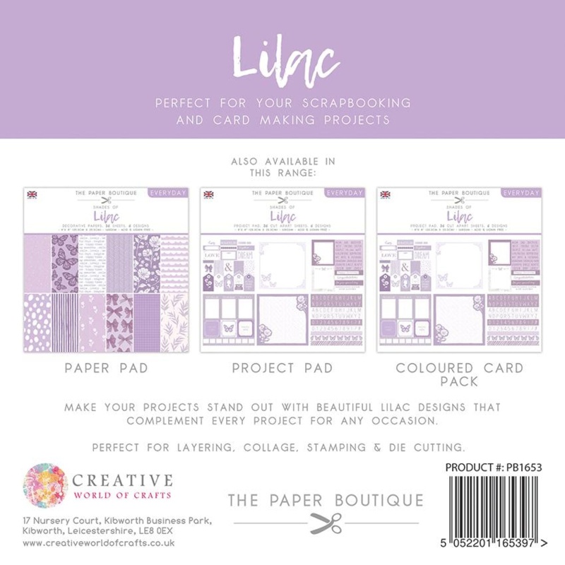 The Paper Boutique Everyday - Shades Of - Lilac 8 In X 8 In Colours