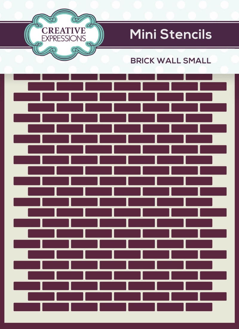 Creative Expressions Mini Stencil Brick Wall Small 4.0 In X 3.0 In