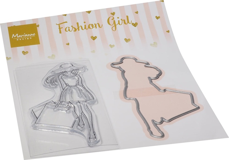 Marianne Design Clear Stamp & Die Set - Fashion Girl