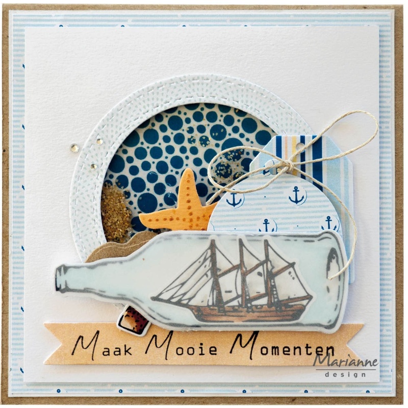 Marianne Design Clear Stamp & Die Set - Tiny's Message In A Bottle