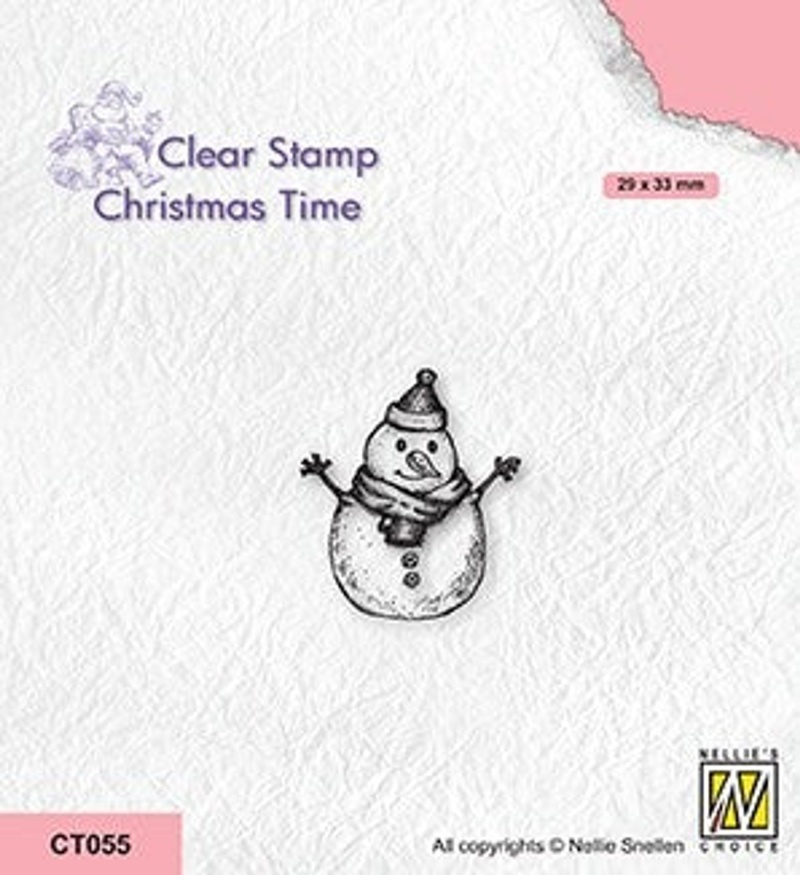 Nellie's Choice Clear Stamp - Christmas Time - Snowman-3