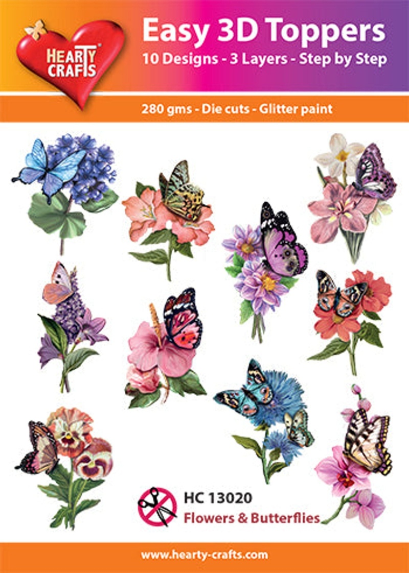 Easy 3D - Toppers Flowers & Butterflies