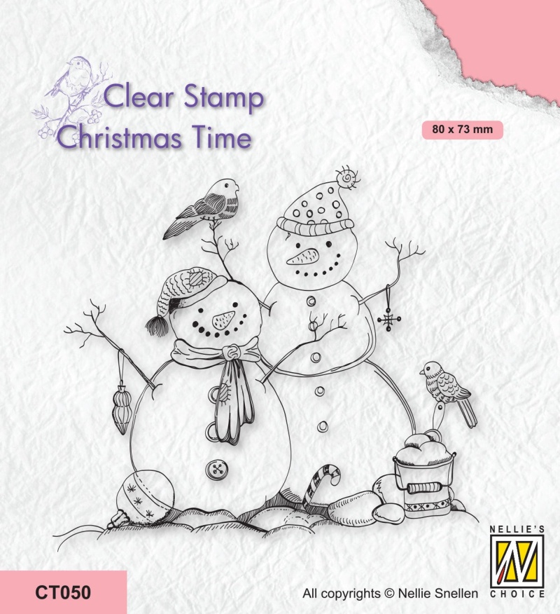 Nellie's Choice Clear Stamp - Christmas Time - Snowmen