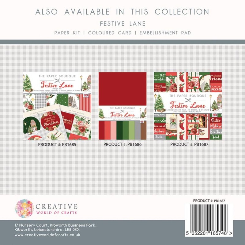 The Paper Boutique Festive Lane 8X8 Embellishments Pad