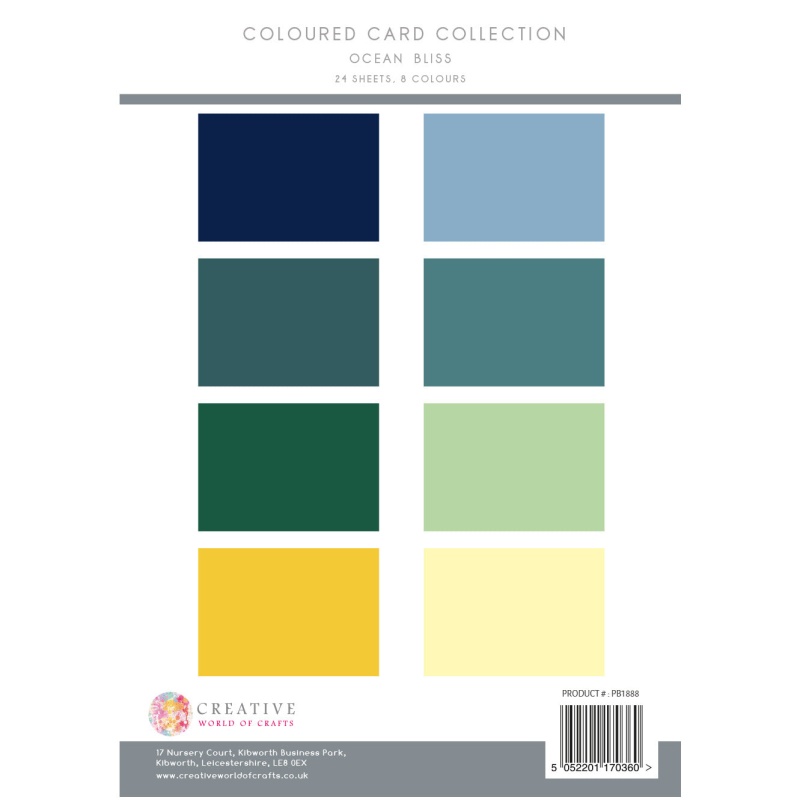 The Paper Boutique Ocean Bliss Colour Card Collection
