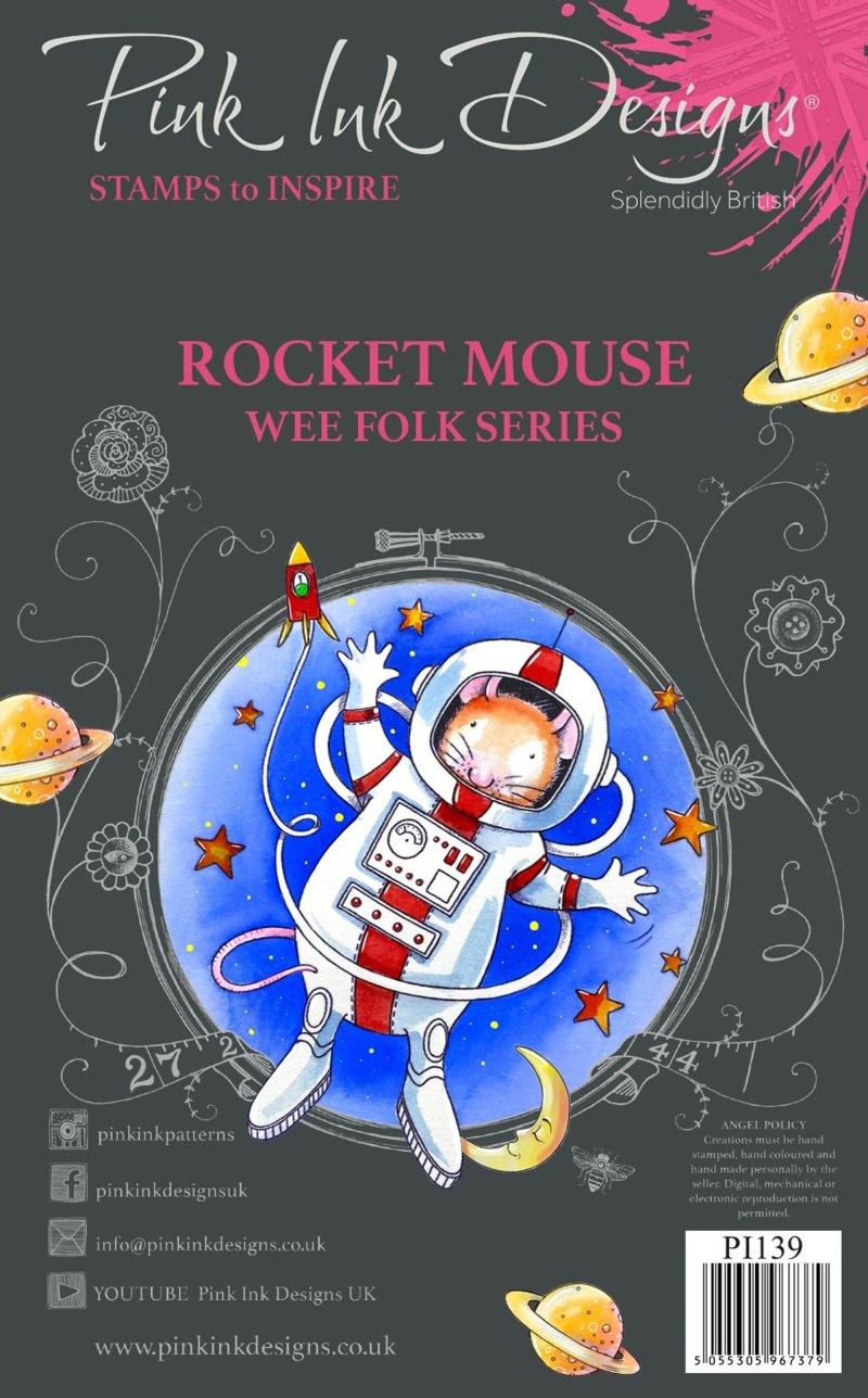 Pink Ink Designs Rocket Mouse A7 Clear Stamp