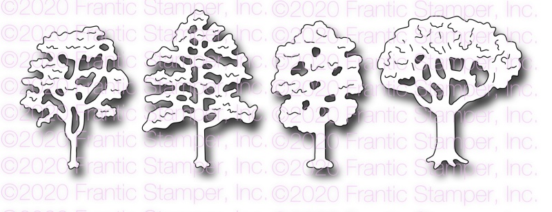 Frantic Stamper Precision Die - Small Deciduous Trees