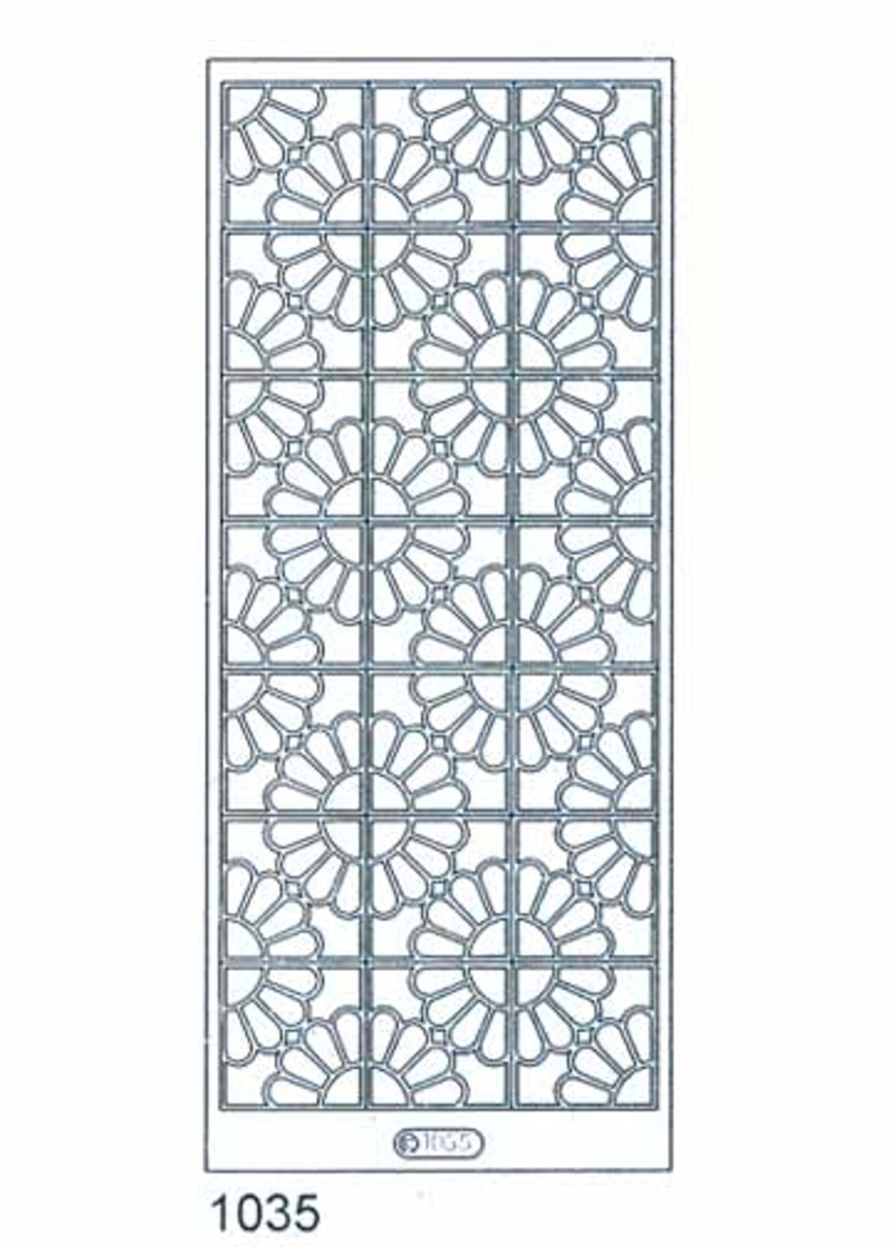 Deco Stickers - Flower Squares Silver