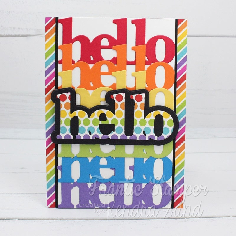 Frantic Stamper Precision Die - Bold Hello And Layer
