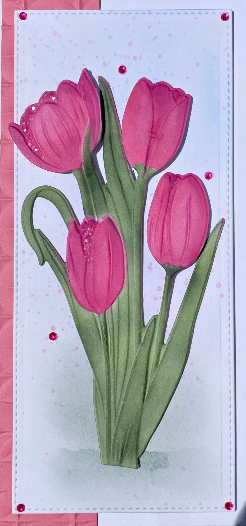 Spring Tulips 3D Slimline Embossing Folder With Cutting Die