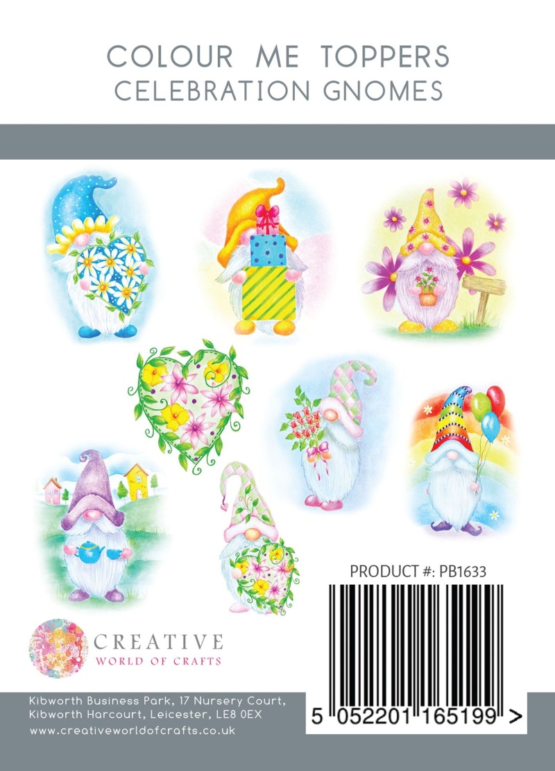 The Paper Boutique Celebration Gnomes Colour Me Toppers Collection