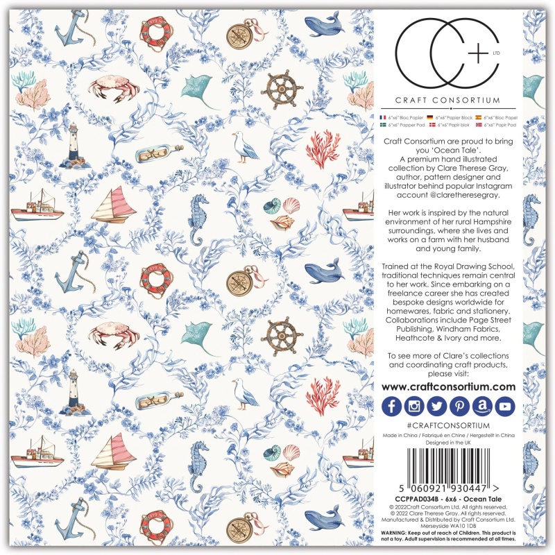 Craft Consortium Ocean Tale - 6X6 Paper Pad