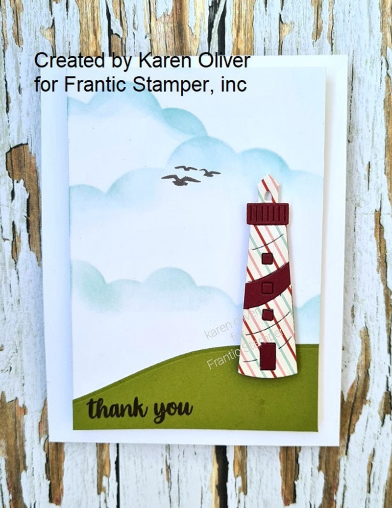 Frantic Stamper - Slimeline Stencil - Clouds (4"X9")