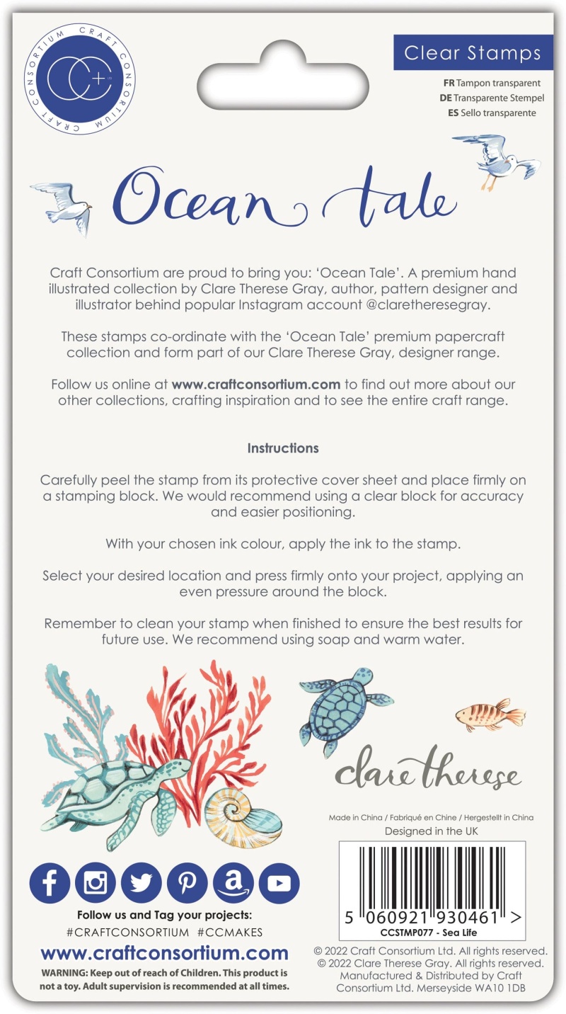 Craft Consortium Ocean Tale - Stamp Set - Sea Life