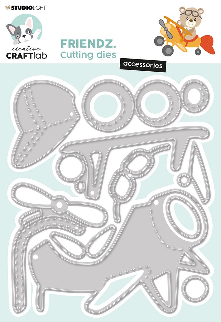 Ccl Cutting Die Airplane Accessories Friendz 128X108x1mm 9 Pc Nr.467