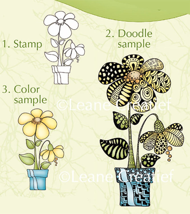 Lea'bilities Clear Stamp - Doodle Stamp Flower Pot