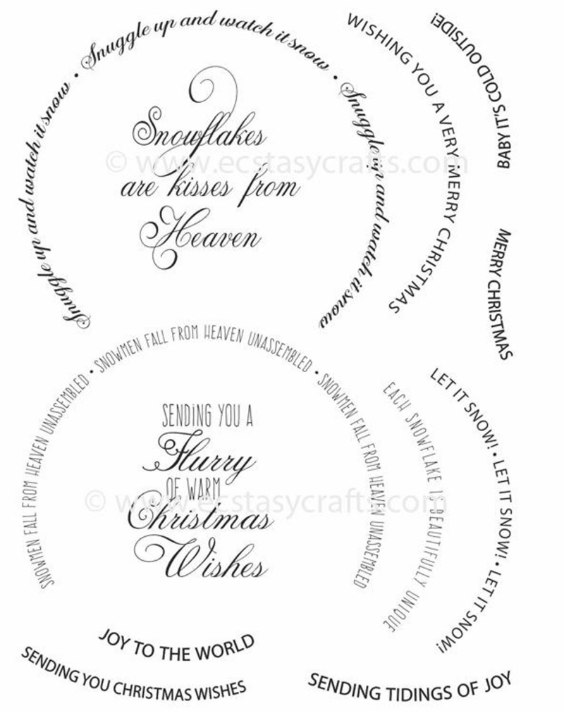 Snow Globe Sentiments A5 Clear Stamp Set
