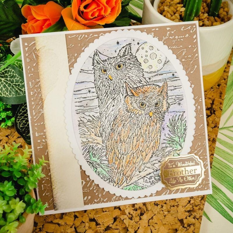 For The Love Of Stamps - Moonlit Owls