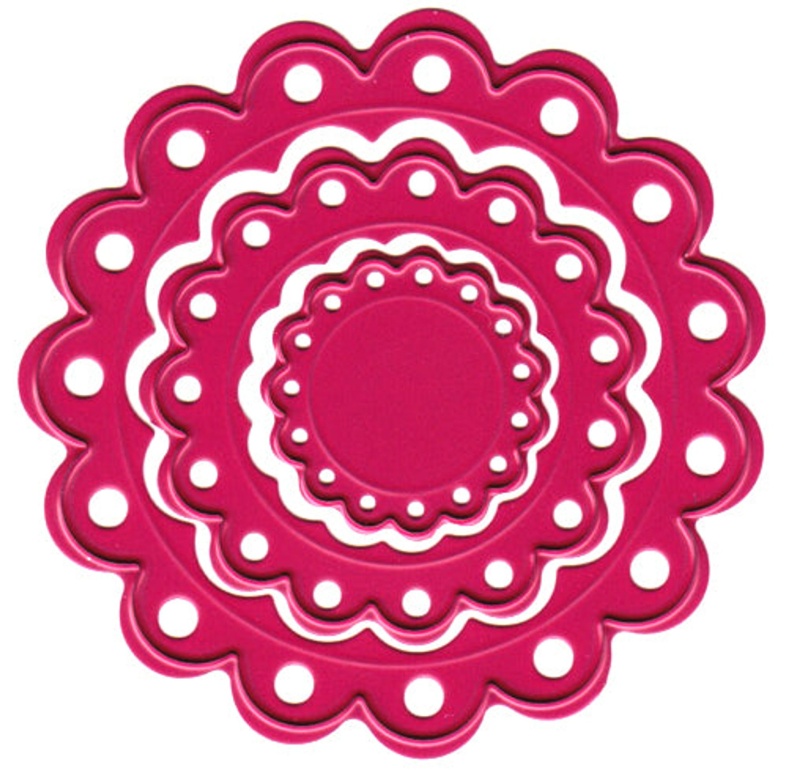 Joy! Crafts Cutting & Embossing Die - Mini Scalloped Circles