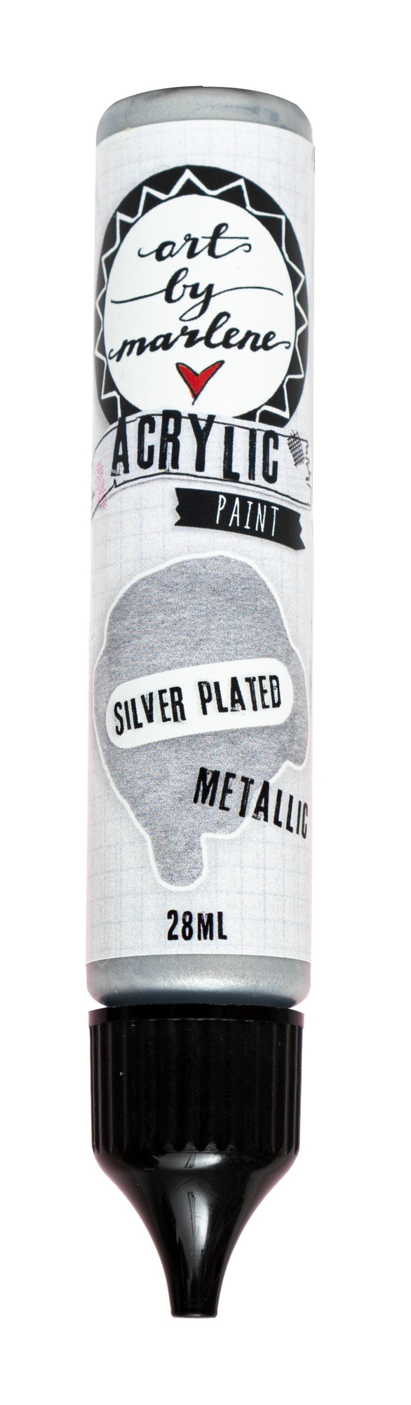 Abm Special Effect Paint Silver Plated Metallic Essentials 122X22x22mm 28 Ml Nr.42