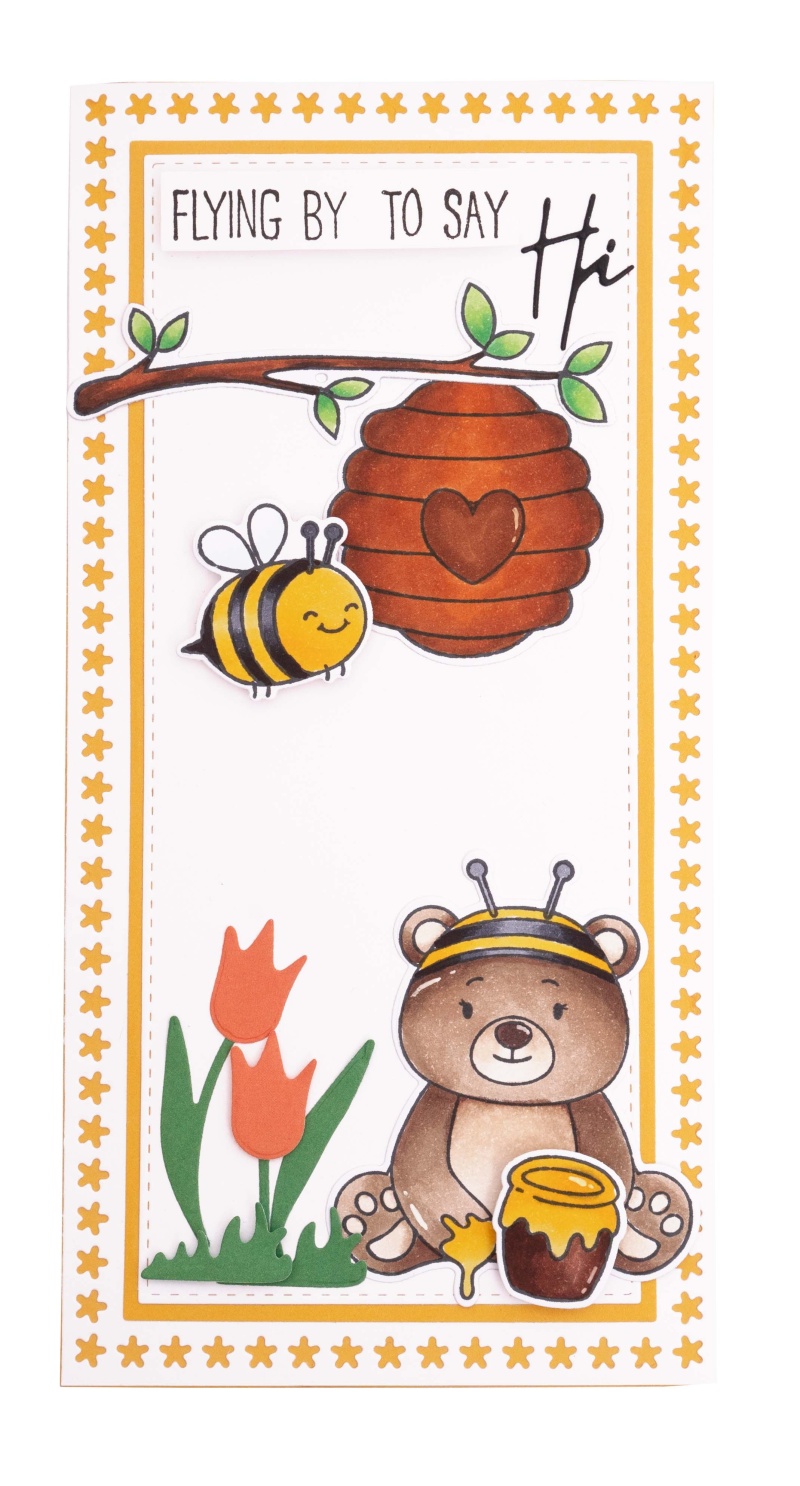 Ss Stamp & Cutting Die Bear And Bees Sweet Stories 160X270x3mm 24 Pc Nr.37