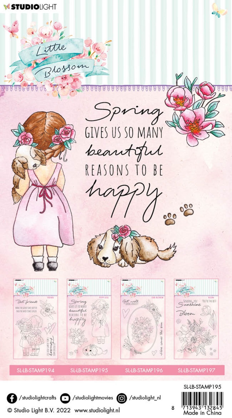 Sl Clear Stamp Puppy Love Little Blossom 105X148x3mm 1 Pc Nr.195