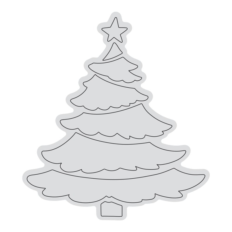 Tiered Tree Outline Stamp (1Pc)