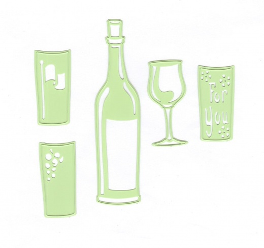 Lea'bilitie Wine Bottle & Glass Die