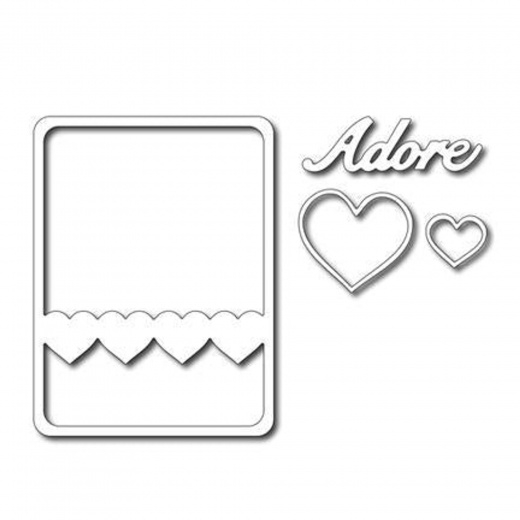 Cutting Die - Adore Photo Card (4) by Frantic Stamper