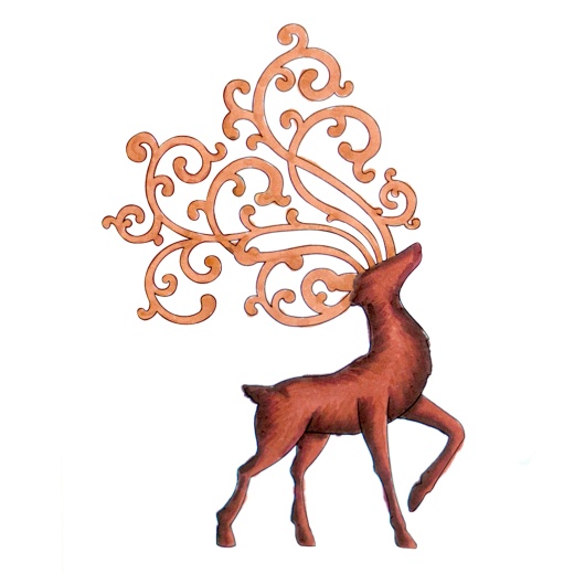 Proud Reindeer Outline Stamp (1Pc)