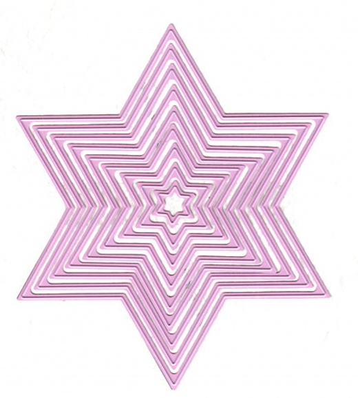 Nellie's Choice Multi Frame Dies - Nested Star