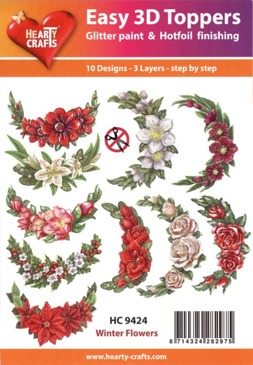 Easy 3D Toppers: Winter Flowers by Hearty Crafts